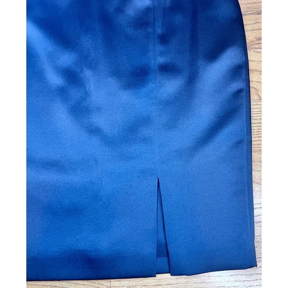 Cache’ Black Satin Short Evening Skirt Side Slit … - image 3